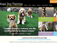 Tablet Screenshot of bingodogtraining.com